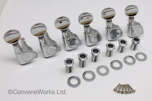 Wilkinson® WJ05 (WJ05CR) EZ-Lok 6 In line Machine Heads/Tuners