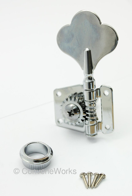Replacement vintage style bass tuning key/machine head, left handed