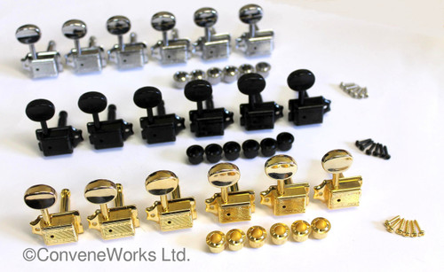 Wilkinson® Deluxe WJ55 EZ-Lok 6 In line, "Kluson Style" (Set of 6)