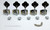 Vintage style bass tuning keys/machine heads, set of 5, left-handed