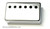 Humbucker pickup cover, 10mm spacing ("neck")