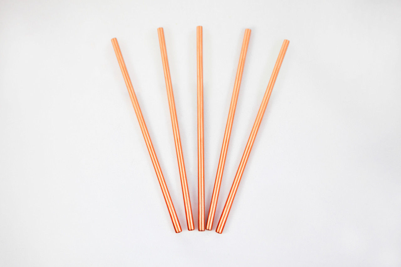 Small Copper Straws 5.5 Set of 4  Pairs Perfectly With Moscow Mules