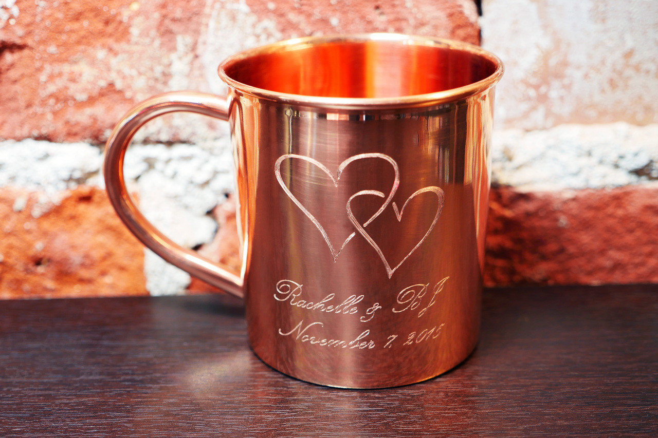 Set of 2 Engraved Copper Mugs - Alchemade