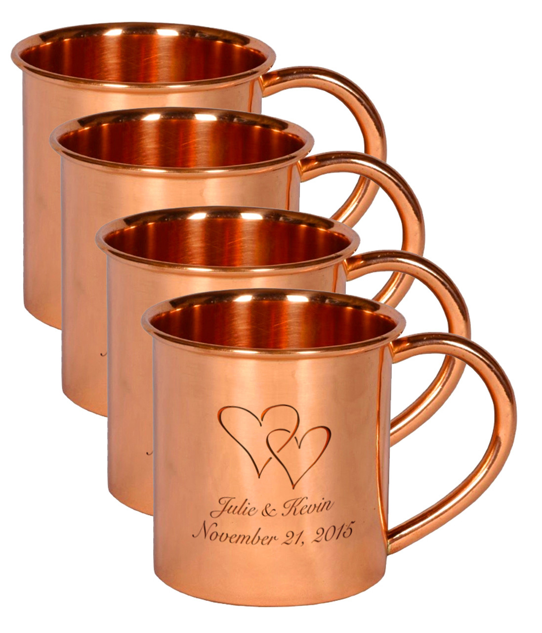 Set of 2 Engraved Copper Mugs - Alchemade