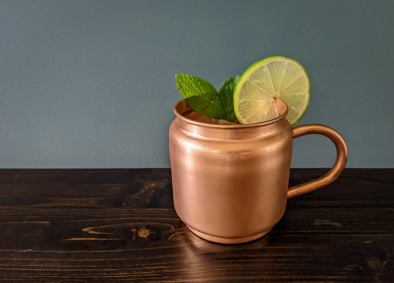 100% Copper Moscow Mule Mugs (Hammered - 16 Ounces - Set of 2)