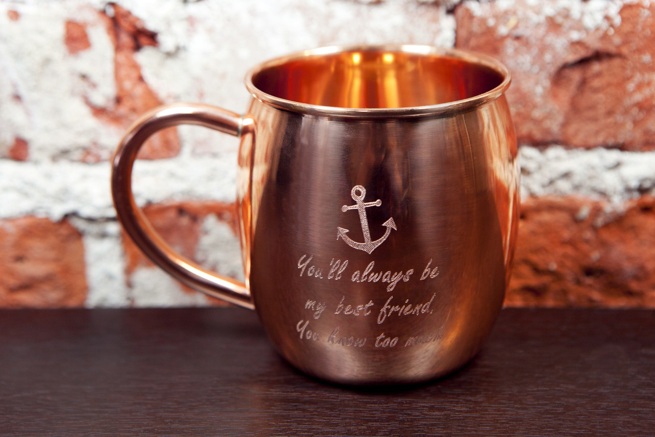 Set of 2 Engraved Copper Mugs - Alchemade