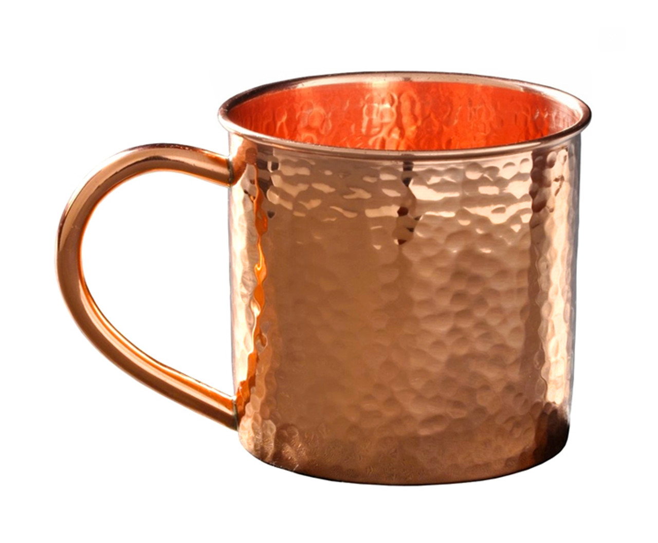 Hammered Copper Mule Mug 16oz with Rounded Handle, The Barrel, Copper Mug  Co.