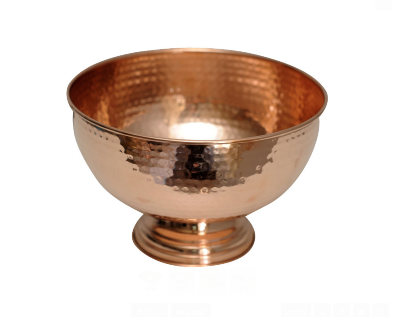 6 1/2” Diameter Handcrafted Hammered Copper Mixing Bowl