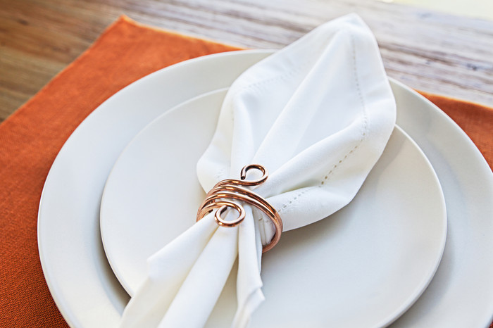 Copper Wire Napkin Rings (Set of 4)