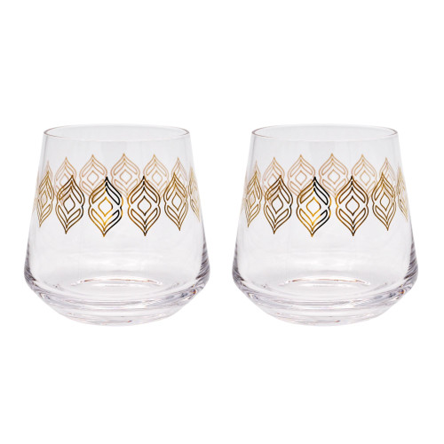 Alchemade 16 oz Glasses with Frosted Design (set of 4)