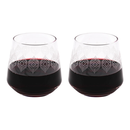 Alchemade 16 oz Glasses with Frosted Design (set of 4)