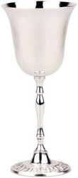 6 Ounce Silver Nickel Kiddush Cup - Goblet, Chalice, Wine Glass 