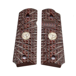 GRIPS, 1911, COMPACT, TRAK STARBURST, G10, BLACK CHERRY, BEVELED BOTTOM