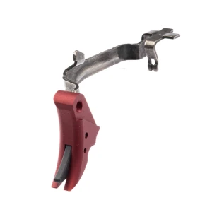 TRIGGER ASSEMBLY, PERFORMANCE, GLOCK, GEN 3/4, CURVED TRIGGER, RED/BLACK SAFETY