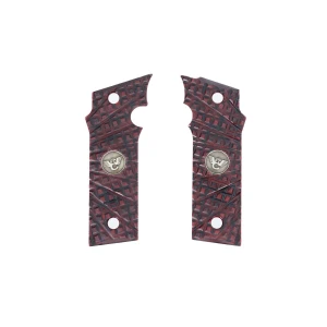 GRIPS, EDC X9 2.0, AGGRESSIVE STARBURST WITH TRAK PATTERN, G10, BLACK CHERRY
