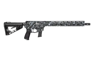 AR9 Carbine, Glock Receiver, 9mm, 16" Barrel, 1-10 Twist, Gray Tiger Stripe Camo