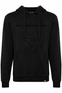 HOODIE, PULLOVER, LOGO, BLACK