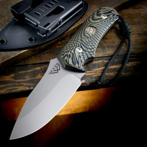 COMBAT UTILITY BLADE (C.U.B.), BLACK / OD GREEN G10, WILSON COMBAT / STEVE WOODS