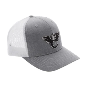 CAP, LOGO, MESH BACK, WHITE/GRAY
