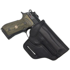 HOLSTER, BERETTA BRIGADIER, RAPID RESPONSE, RIGHT HAND, 1.5" BELT, BLACK COWHIDE