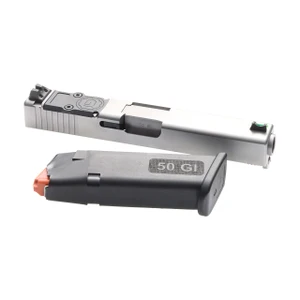 GUNCRAFTER INDUSTRIES .50 GI™ DROP-IN CONVERSION FOR GLOCK® PISTOLS, GEN 1-3, RMR OPTIC CUT, STAINLESS 