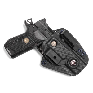 HOLSTER, EDC X9/SFX9 4", PRECISION ULTRA APPENDIX, RIGHT HAND, 1.5" BELT, BASKET WAVE