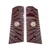 GRIPS, 1911, COMPACT, AGGRESSIVE STARBURST, G10, BLACK CHERRY, FLAT BOTTOM