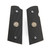GRIPS, 1911, COMPACT, SLANT, G10, BLACK, FLAT BOTTOM