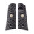 GRIPS, 1911, FULL-SIZE, TRAK STARBURST, G10, BLACK, FLAT BOTTOM