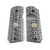 GRIPS, 1911, SENTINEL, TRAK STARBURST, G10, GRAY/BLACK, BEVELED BOTTOM