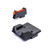 SIGHT SET, GLOCK, VICKERS ELITE, BLACK SERRATED REAR, RED FIBER OPTIC FRONT, .245"