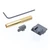 SIGHT SET, GLOCK, VICKERS ELITE, BLACK SERRATED REAR, GOLD BEAD FRONT, .245"