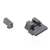 SIGHT SET, GLOCK, VICKERS ELITE, BLACK SERRATED REAR, GOLD BEAD FRONT, .245"