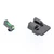 SIGHT SET, GLOCK 42/43/43X/48, VICKERS ELITE, BLACK SERRATED REAR, GREEN FIBER OPTIC FRONT
