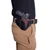 HOLSTER, BULWARK, LOW-PROFILE II, RIGHT HAND, 1.5" BELT, BLACK COWHIDE W/ CHERRY BROWN ELEPHANT TRIM