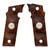 GRIPS, EDC X9 2.0, DESERT IRONWOOD BURL, FLAT BOTTOM, TWO-TONE MEDALLIONS, ONE of ONE