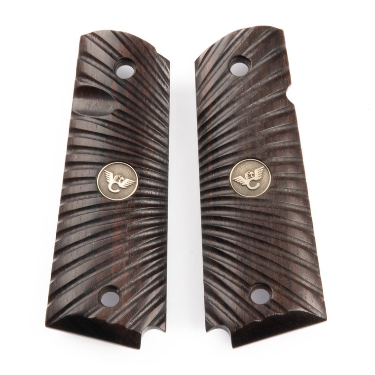 GRIPS, 1911, FULL-SIZE, STARBURST, COCOBOLO, BEVELED BOTTOM