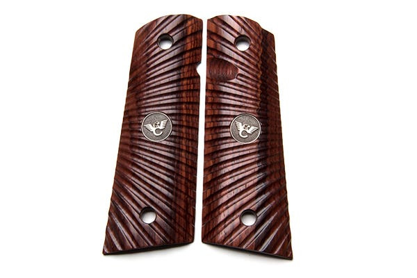 GRIPS, 1911, FULL-SIZE, STARBURST, COCOBOLO, FLAT BOTTOM