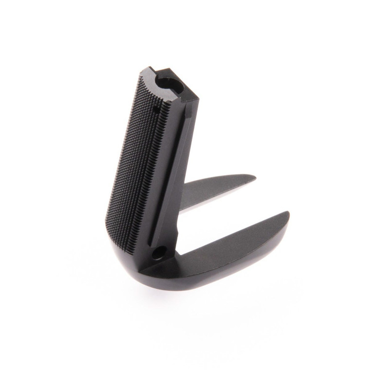 MAGWELL, ONE-PIECE, CHECKERED, BULLET PROOF, FULL-SIZE, ROUND BUTT, ALUMINUM