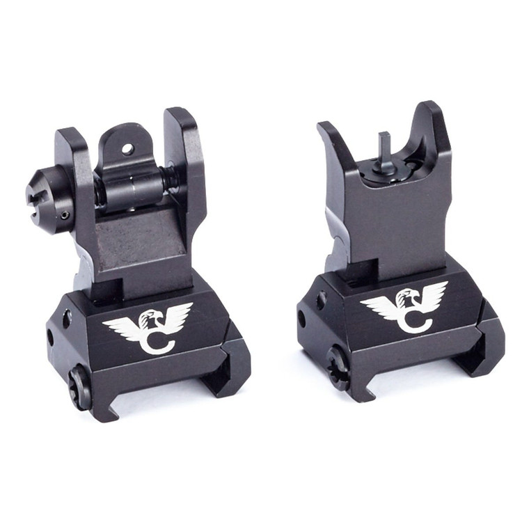 SIGHT SET, MANUAL DEPLOY, AR PLATFORM,  RAIL MOUNT