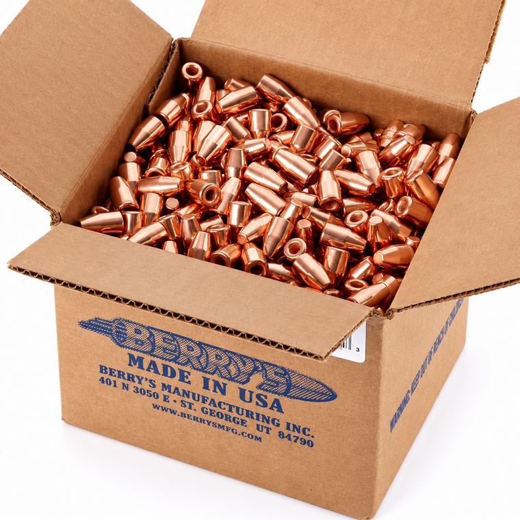 BULLET ONLY, 9MM CALIBER, 135GR, BERRY HBFP, 1,000/BOX