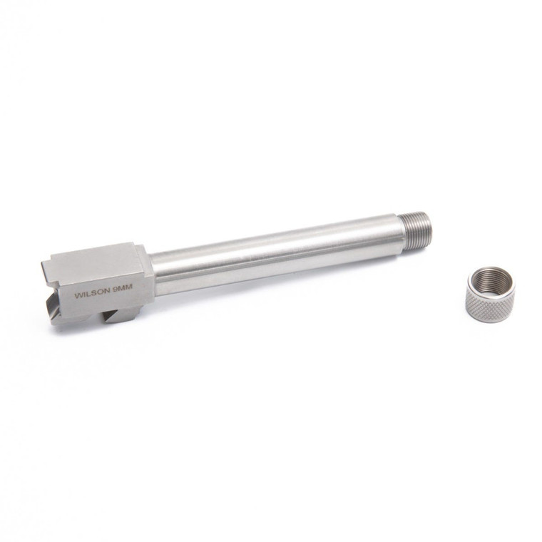 BARREL, MATCH GRADE, 9MM, GLOCK 17, GEN 3&4, DROP-IN, THREADED, STAINLESS