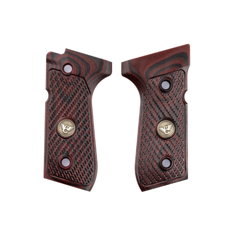 GRIPS, BERETTA, 92/96, ULTRA THIN, G10, BLACK CHERRY