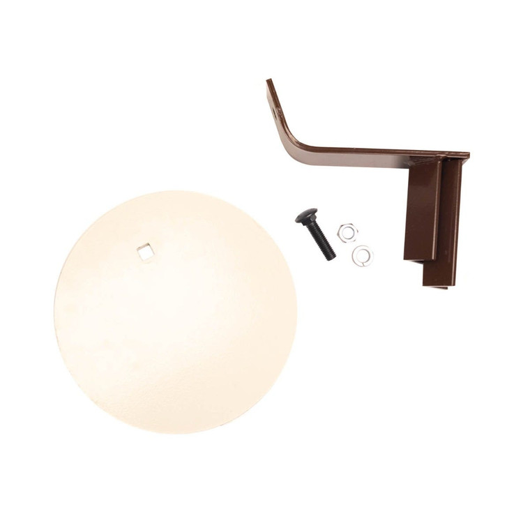 TARGET PLATE, 10", ROUND PLATE, WITH MOUNTING BRACKET AND BOLTS