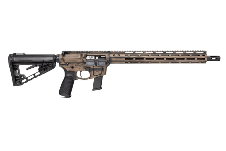 AR9 Carbine, Glock Receiver, 9mm, 16" Barrel, 1-10 Twist, Black and FDE Combat-Tuff