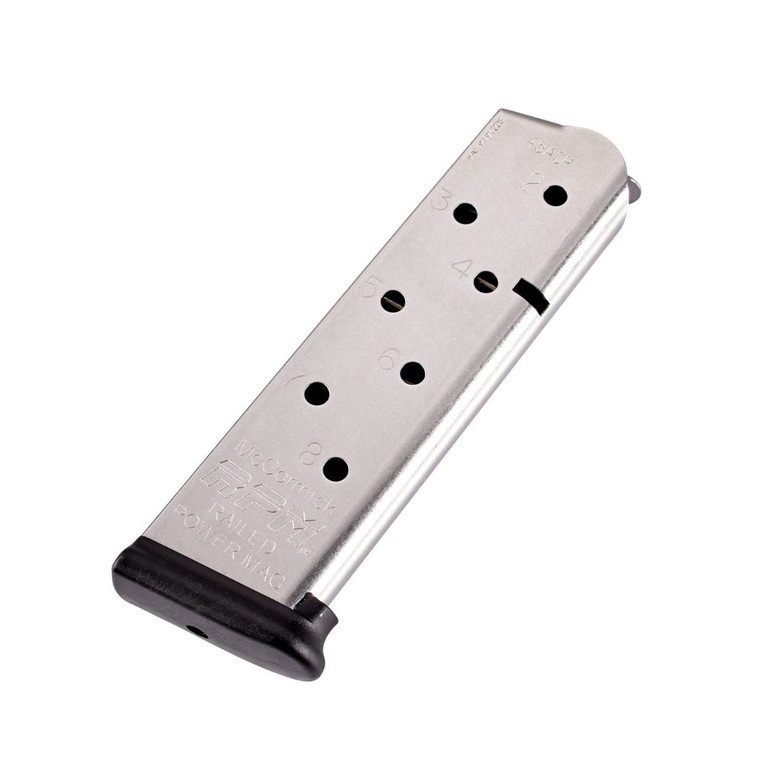 RAILED POWER MAG, .45ACP, 8RD, STAINLESS - LEGACY PN 17130