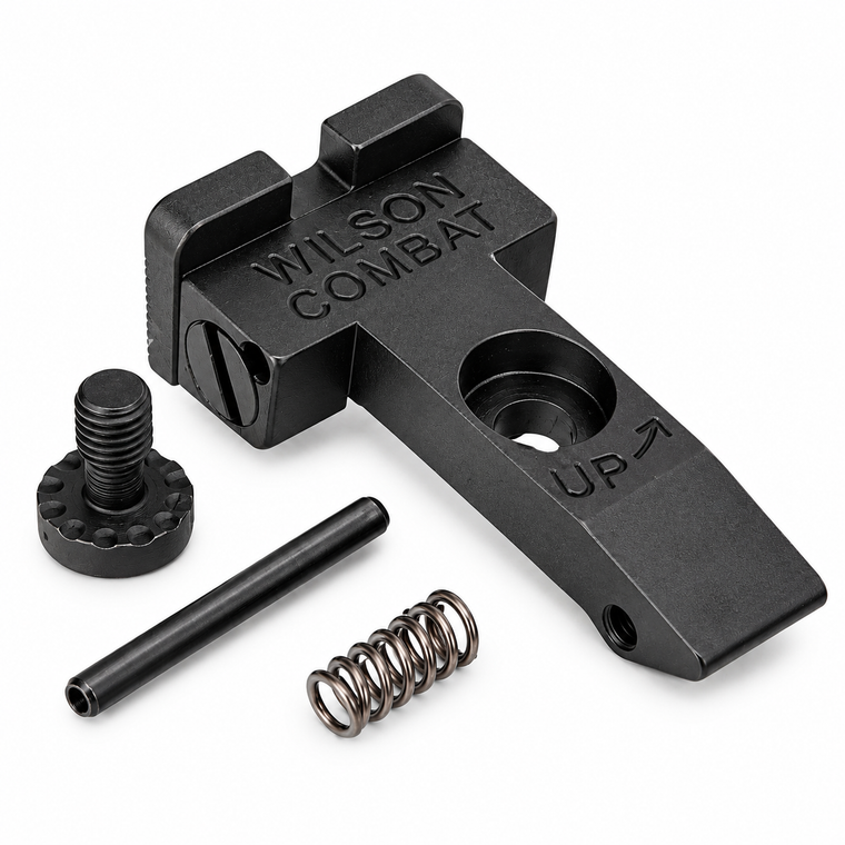 REAR SIGHT, RUGER GP100, NEW MODEL BLACKHAWK, BATTLESIGHT, ADJUSTABLE, SERRATED BLADE, SQUARE NOTCH, BLACK