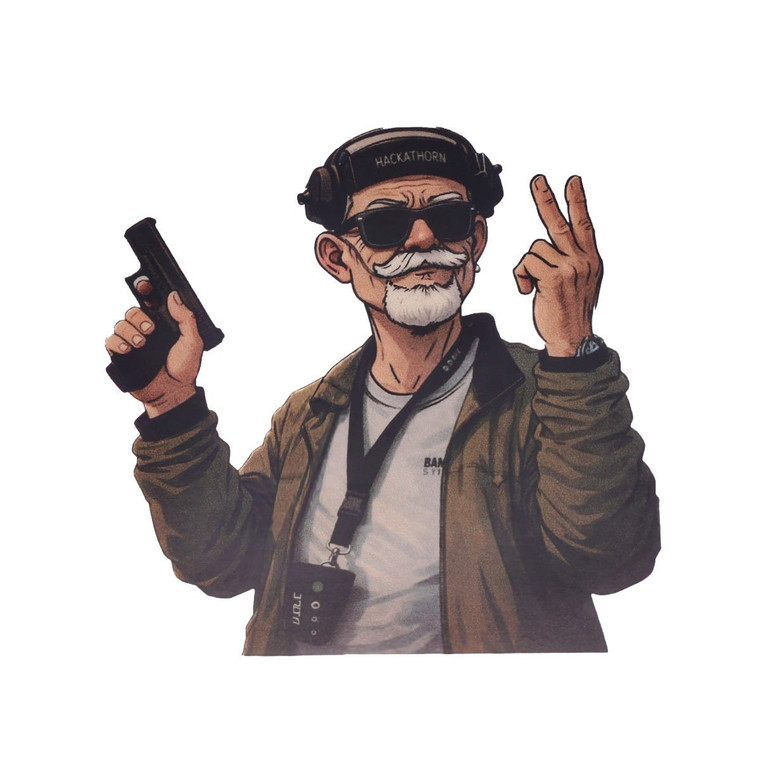 Sticker, Vinyl Die-Cut, Gun Guys, Ken Hackathorn