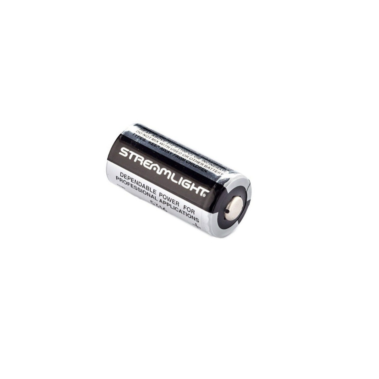 BATTERY, STREAMLIGHT, REPLACEMENT CR123A 3V LITHIUM