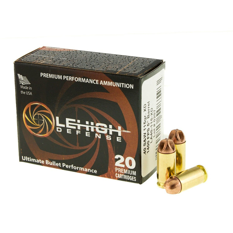 .40 S&W | 115GR, LEHIGH DEFENSE XD, 20/BOX
